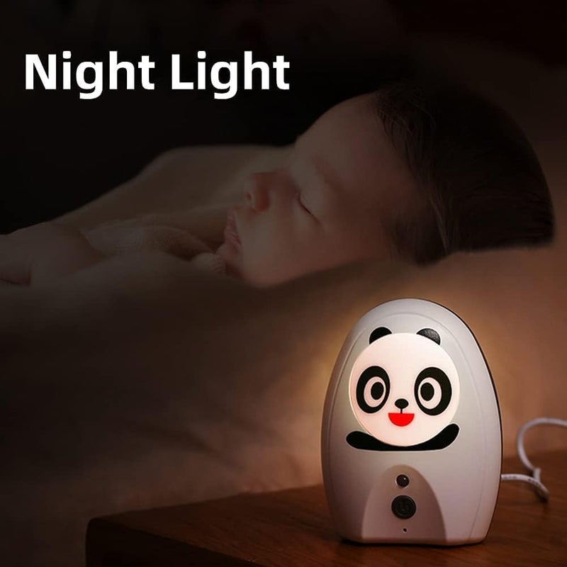 TimeFlys Audio Baby Monitor Mustang Panda, Both Unit Portable, Talk Back Intercom, Long Range up to 1000 ft, Temperature Monitoring and Warning, Lullabies, Vibration, LCD Display, Night Light - Image 4